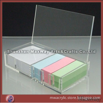 Elegant Clear Acrylic/Plexiglass Coaster/Tray/Stock for Notepad and Business Card